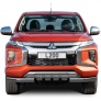 Защита переднего бампера 76+57мм с профильной защитой картера Rival для Mitsubishi L200 (2019-2024)