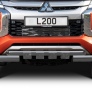 Защита переднего бампера 76+57мм с профильной защитой картера Rival для Mitsubishi L200 (2019-2024)