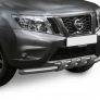 Защита переднего бампера d57+d42 с профильной защитой картера Nissan Terrano (2014-2023)