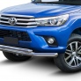 Защита переднего бампера d76+d57 Toyota Hilux (2015-2026)