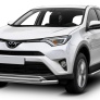 Защита переднего бампера d57+d42 Toyota Rav 4 (2015-2019)
