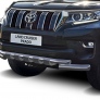 Защита переднего бампера d76+d57 с профильной защитой картера Toyota Land Cruiser Prado 150 (2017-2021)