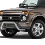 Защита переднего бампера d57 скоба Lada 4х4 Urban 3d (2014-2019)