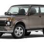 Защита переднего бампера d57+d42 Lada 4х4 Urban 3d (2014-2019)