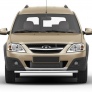 Защита переднего бампера 42мм Rival для Lada Largus Cross (2014-2021)