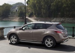 Пороги алюминиевые Black Nissan Murano (2009-2016)