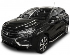 Пороги алюминиевые Premium Lada X-Ray (2016-2022)