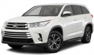 Пороги алюминиевые Black Toyota Highlander (2014-2019)