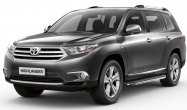 Пороги алюминиевые Premium Toyota Highlander (2007-2014)