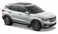 Пороги алюминиевые Silver Kia Seltos (2020-2024)
