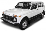 Пороги алюминиевые Black для Lada Нива Urban 5D (2014-2021)