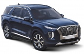 Пороги алюминиевые Black для Hyundai Palisade (2021-2025)