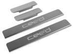 Накладки на пороги RIVAL Kia CEED (2012-2018)