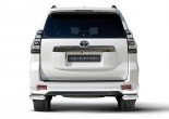 Защита заднего бампера уголки 76мм Rival для Toyota Land Cruiser Prado Black Onyx (2020-2024)
