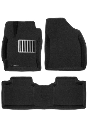3D Коврики в салон черные Euromat3D LUX для Toyota Corolla (2013-2019) EM3D-005128