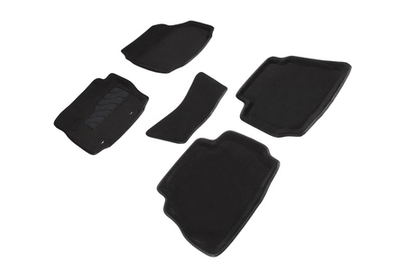 3D Коврики в салон Seintex черные Ford Mondeo IV (овальный крепеж) (2007-2010) 87430