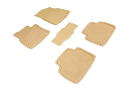 3D Коврики в салон Seintex бежевые Toyota Camry (2018-2024) 89371