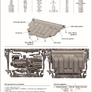 Защита картера и КПП (алюминий) Rival для Audi A3 (2012-2021)