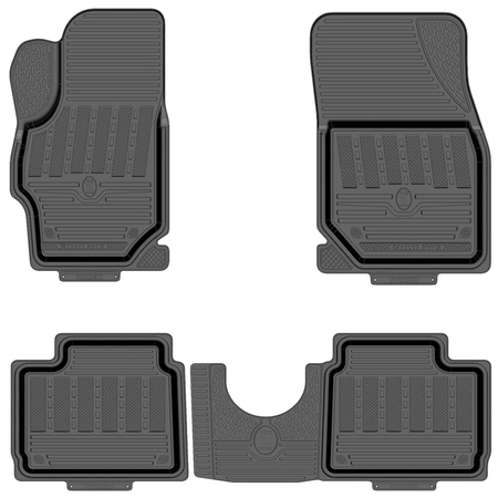 Коврики в салон резиновые Rezkon Peugeot 301 (2012-2019) 1027015100