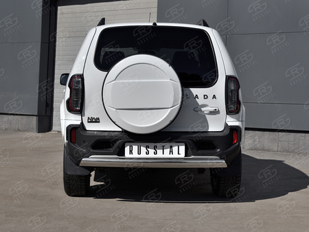 Защита заднего бампера d75х42 дуга RUSSTAL для Lada Niva Travel (2020-2025) LNTZ-003566