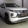 Защита переднего бампера двойная 76,1/42,4мм ТСС для Mitsubishi Pajero Sport (2021-2025)