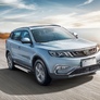 Пороги алюминиевые Silver для Geely Atlas (2018-2021)