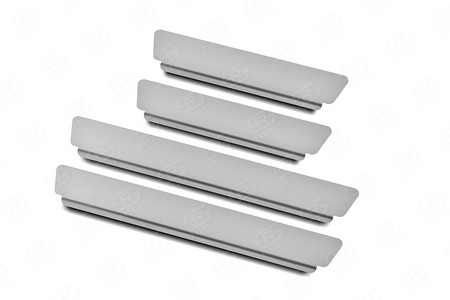 Накладки на пороги шлифованные RUSSTAL для Hyundai Santa Fe (2021-2024) HYSFE21-02