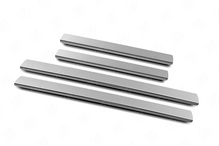 Накладки на пороги зеркальные RUSSTAL для Lada Kalina (2004-2025) LAKALIN04-01