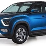 Пороги алюминиевые Rival Black для Hyundai Creta (2021-2024)