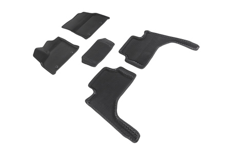 3D EVA коврики в салон черные Seintex ромб для Toyota Land Cruiser 300 (2021-2025) 96544