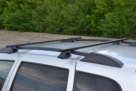 Рейлинги на крышу с попереченами черные PT GROUP для Lada Niva Travel (2020-2025) LNV551504