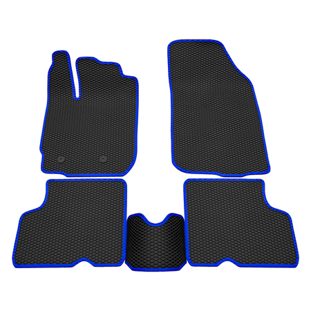 Коврики в салон резиновые EVA ромб с синим кантом для Renault Duster 4WD (2011-2021) 9029005103