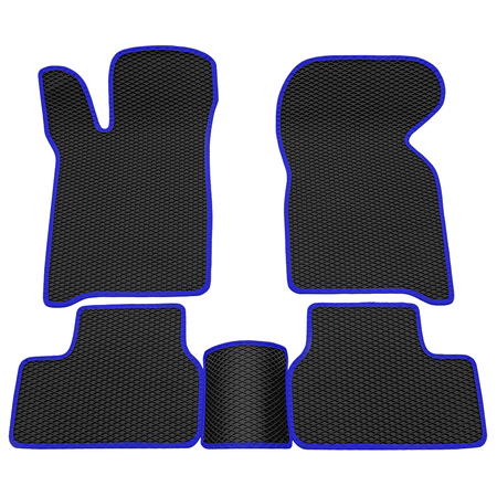 Коврики в салон резиновые EVA ромб с синим кантом для LADA Samara (2108/09/099/13/14/15) 9039010103