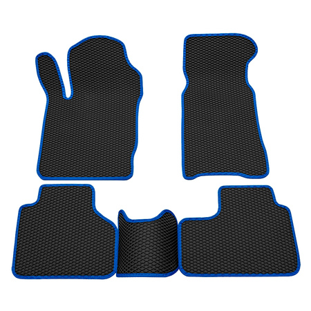 Коврики в салон резиновые EVA ромб с синим кантом для Chevrolet Niva (2009-2020) 9039040103