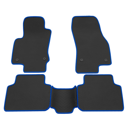 Коврики в салон резиновые EVA соты с синим кантом для Volkswagen Tiguan (2017-2024) 9135025203