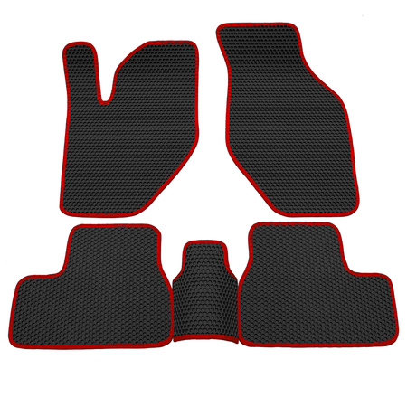 Коврики в салон резиновые EVA соты с красным кантом для LADA Granta (2011-2025) 9139015104