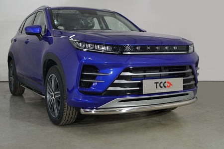 Защита переднего бампера 60,3 мм для Exeed LX (2022-2025) EXEEDLX22-09