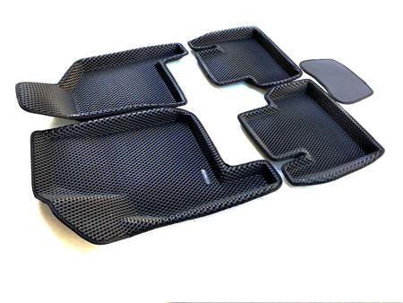 3D Коврики в салон черные Euromat3D EVA для Lada Priora (2007-2018) EM3DEVA-005307