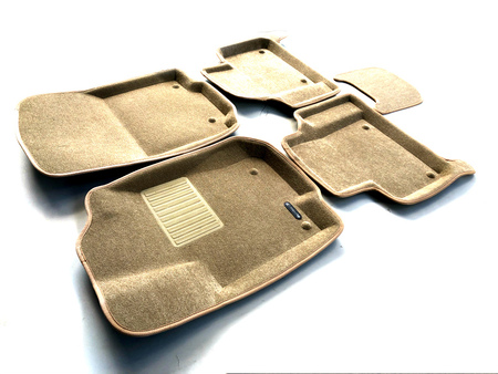 3D Коврики в салон бежевые Euromat3D Business для Mercedes-benz M-Class (2011-2015) EMC3D-003517T