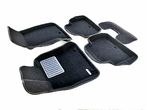3D Коврики в салон черные Euromat3D Business для Kia Stinger (2018-2024)