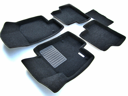 3D Коврики в салон черные Euromat3D Business для Volkswagen Tiguan (2007-2017) EMC3D-005419