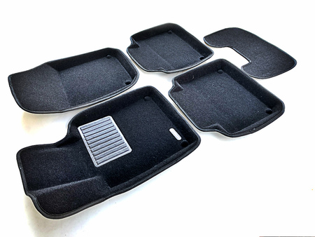 3D Коврики в салон черные Euromat3D Business для Volvo S90 (2017-2024) EMC3D-005510