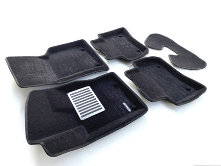 3D Коврики в салон черные Euromat3D LUX для Jaguar F-Pace (2016-2020) EM3D-002753