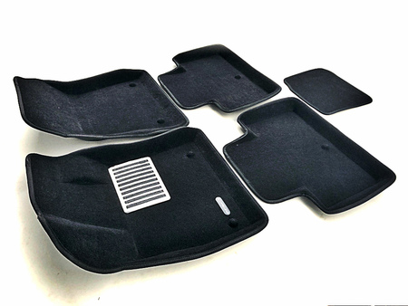 3D Коврики в салон черные Euromat3D LUX для Infiniti QX50 (2018-2024) EM3D-002804