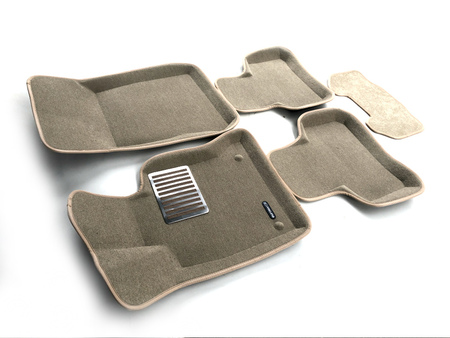 3D Коврики в салон бежевые Euromat3D LUX для Mercedes-benz GLK-class (2008-2016) EM3D-003511T