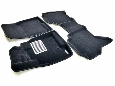 3D Коврики в салон черные Euromat3D LUX для Mitsubishi Pajero 4 (2006-2014) EM3D-003610
