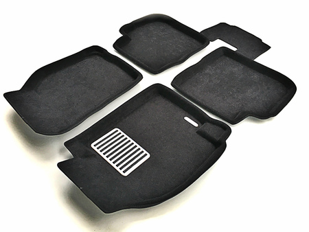 3D Коврики в салон черные Euromat3D LUX для Mitsubishi Lancer IX седан (2000-2010) EM3D-003613