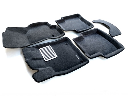 3D Коврики в салон серые Euromat3D LUX для Skoda Superb (2015-2020) EM3D-004510G