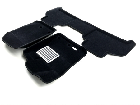 3D Коврики в салон черные Euromat3D LUX для Lexus LX570 (2012-2022) EM3D-005140