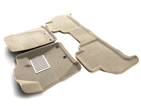 3D Коврики в салон бежевые Euromat3D LUX для Lexus LX570 (2012-2022) EM3D-005140T
